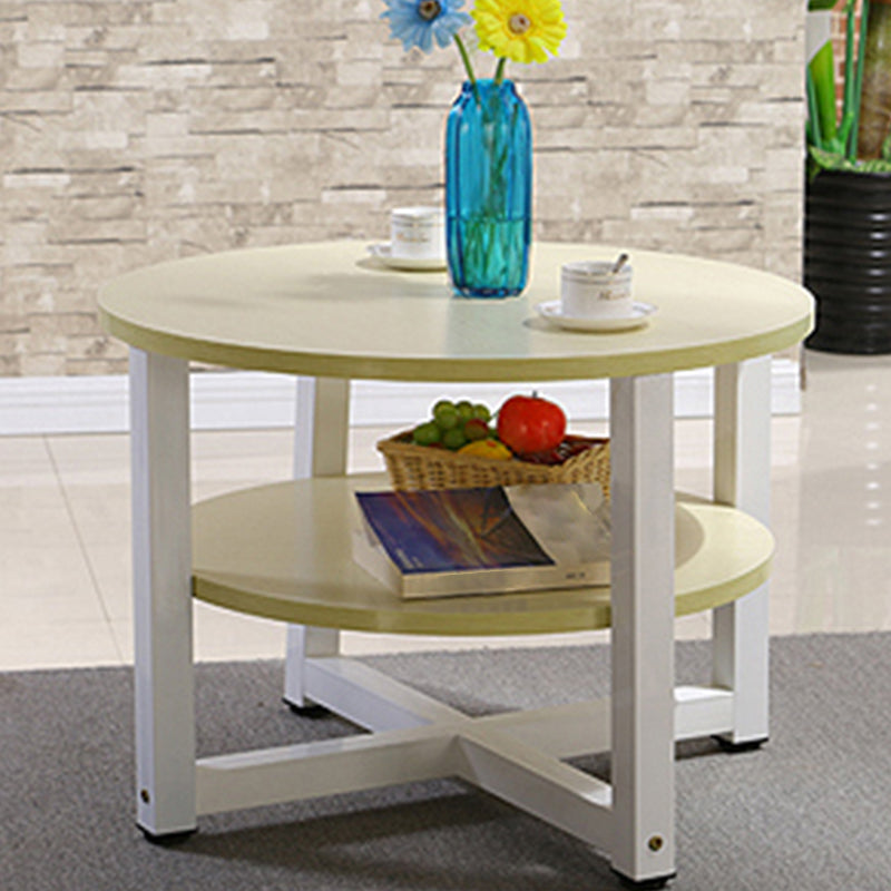 Wood Single Coffee Table No Distressing Coffee Table with Shelf Clearhalo 'Coffee & Accent Tables' 'Coffee Tables' 'coffee_tables' 'furn' 'furn_coffee_tables' 'Furniture' 'Living Room Furniture' 6692352