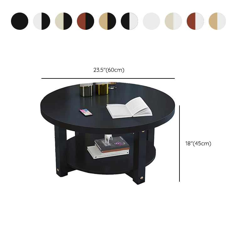 Wood Single Coffee Table No Distressing Coffee Table with Shelf Clearhalo 'Coffee & Accent Tables' 'Coffee Tables' 'coffee_tables' 'furn' 'furn_coffee_tables' 'Furniture' 'Living Room Furniture' 6692362