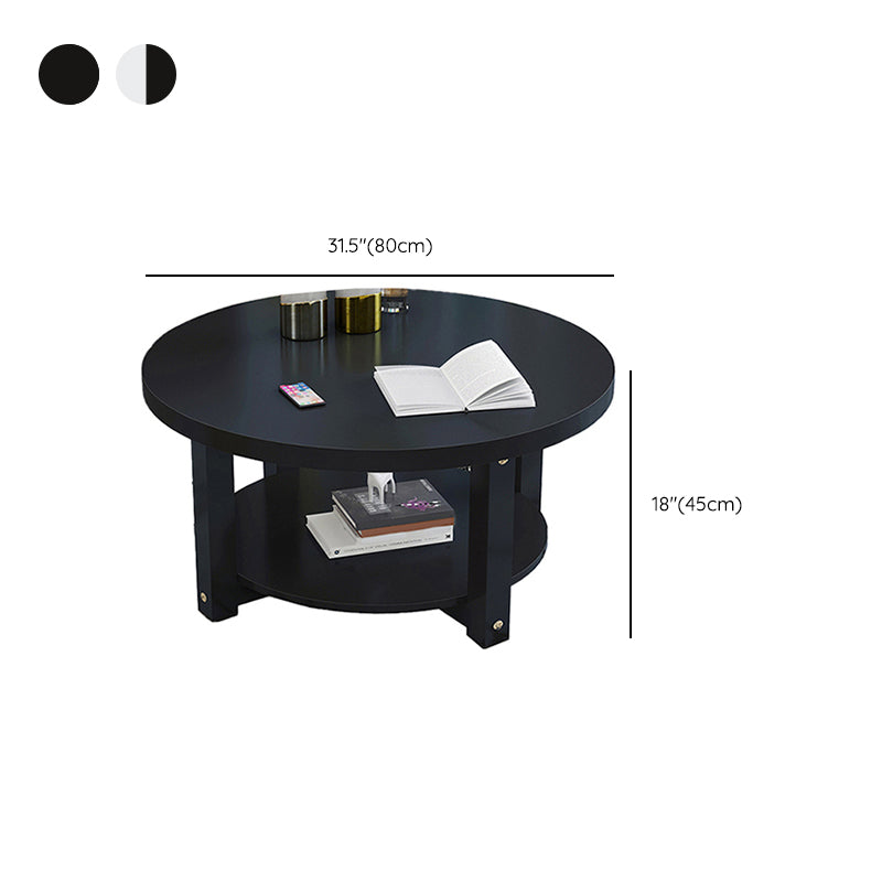 Wood Single Coffee Table No Distressing Coffee Table with Shelf Clearhalo 'Coffee & Accent Tables' 'Coffee Tables' 'coffee_tables' 'furn' 'furn_coffee_tables' 'Furniture' 'Living Room Furniture' 6692364