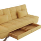 25 "Wide Glam Sofa Bed Futon Cushion Back Sleeper Sofa met opslag
