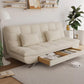 25 "Wide Glam Sofa Bed Futon Cushion Back Sleeper Sofa met opslag
