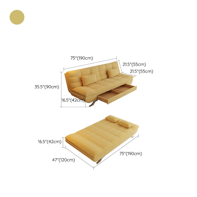 25 "Wide Glam Sofa Bed Futon Cushion Back Sleeper Sofa met opslag