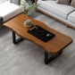 Mesa de cóctel moderna con trineo, sin mesa de centro de madera maciza angustiosa