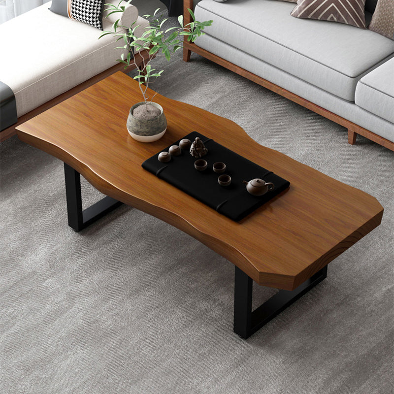 Mesa de cóctel moderna con trineo, sin mesa de centro de madera maciza angustiosa