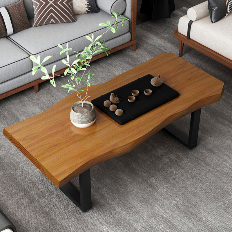Mesa de cóctel moderna con trineo, sin mesa de centro de madera maciza angustiosa
