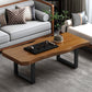 Mesa de cóctel moderna con trineo, sin mesa de centro de madera maciza angustiosa