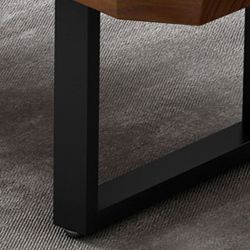 Mesa de cóctel moderna con trineo, sin mesa de centro de madera maciza angustiosa