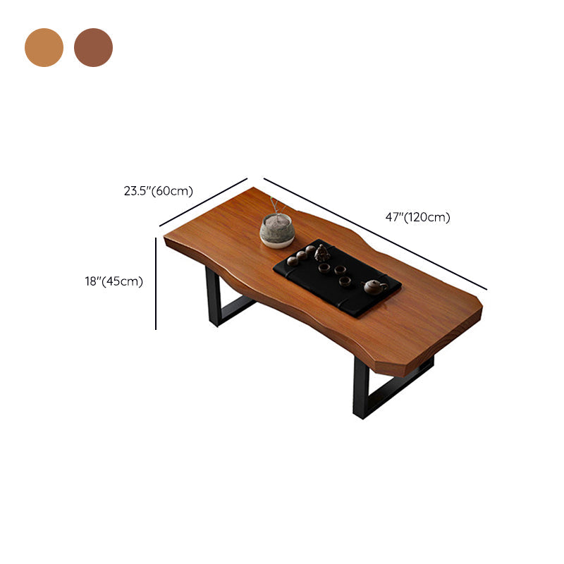 Mesa de cóctel moderna con trineo, sin mesa de centro de madera maciza angustiosa