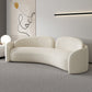 Contemporary Fabric Living Room White Cushions Tuxedo Arm Seating