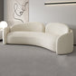 Contemporary Fabric Living Room White Cushions Tuxedo Arm Seating