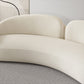 Contemporary Fabric Living Room White Cushions Tuxedo Arm Seating