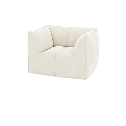Contemporary White Cushions Flared Arm Fabric Living Room Seating 39"L x 31"W x 29"H Clearhalo 'furn' 'furn_sofas' 'Furniture' 'Living Room Furniture' 'Sofa' 'sofas' 6692520