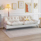 Modern Living Room Armless Tufted Split-Back Standard Seating Off-White Flannel Clearhalo 'furn' 'furn_sofas' 'Furniture' 'Living Room Furniture' 'Sofa' 'sofas' 6692535
