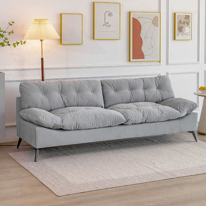 Modern Living Room Armless Tufted Split-Back Standard Seating Grey Flannel Clearhalo 'furn' 'furn_sofas' 'Furniture' 'Living Room Furniture' 'Sofa' 'sofas' 6692539