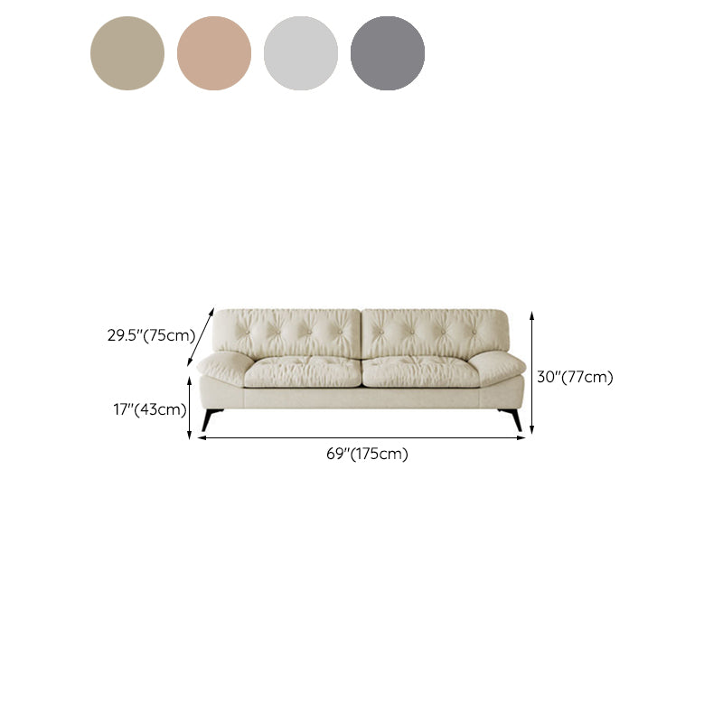 Modern Living Room Armless Tufted Split-Back Standard Seating - Clearhalo
