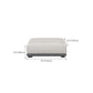Modern White Pillows Square Arm Living Room Faux Leather Seating