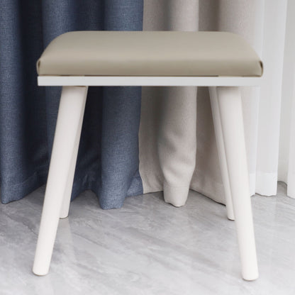 White Solid Wood  Makeup Vanity Desk Table with Drawers for Bedroom