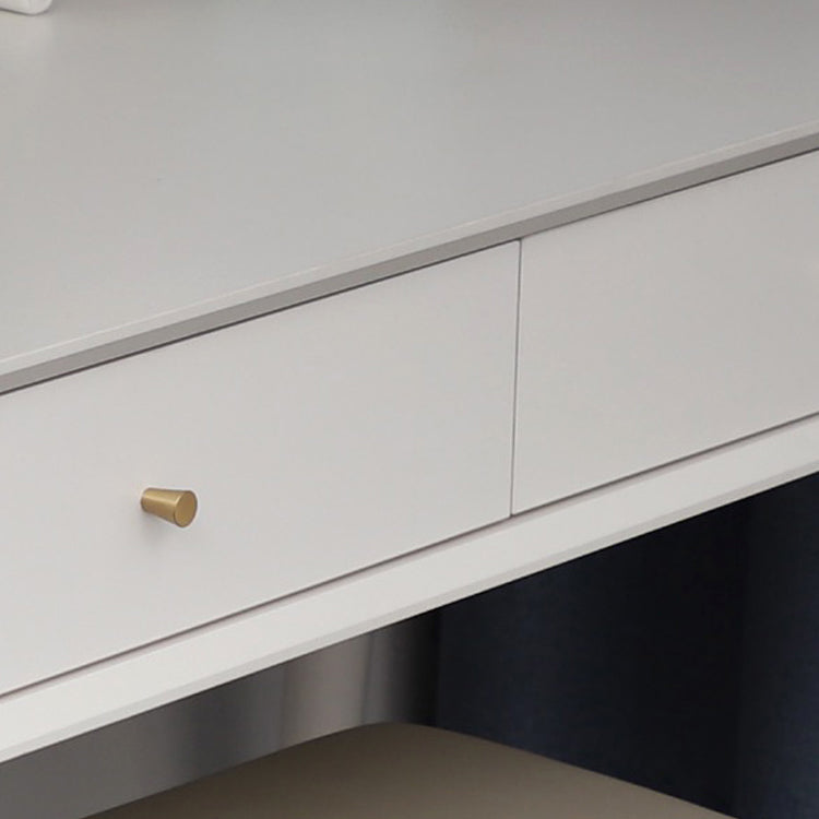 White Solid Wood  Makeup Vanity Desk Table with Drawers for Bedroom
