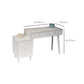White Solid Wood  Makeup Vanity Desk Table with Drawers for Bedroom