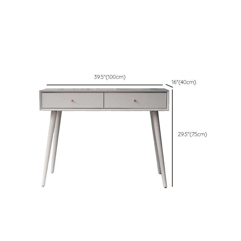 White Solid Wood  Makeup Vanity Desk Table with Drawers for Bedroom