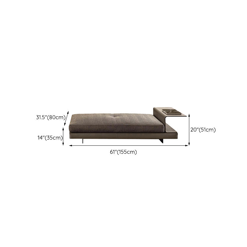 Zeitgenössisches echtes Ledersofa quadratischer Arm lose Rückensofa mit Tisch