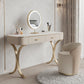Glam Makeup Vanity Desk Table Stone Top Dressing Table with Drawer