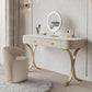 Glam Makeup Vanity Desk Table Stone Top Dressing Table with Drawer