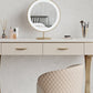 Glam Makeup Vanity Desk Table Stone Top Dressing Table with Drawer