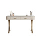 Glam Makeup Vanity Desk Table Stone Top Dressing Table with Drawer