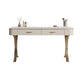 Glam Makeup Vanity Desk Table Stone Top Dressing Table with Drawer