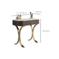 Glam Makeup Vanity Desk Table Stone Top Dressing Table with Drawer