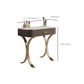 Glam Makeup Vanity Desk Table Stone Top Dressing Table with Drawer