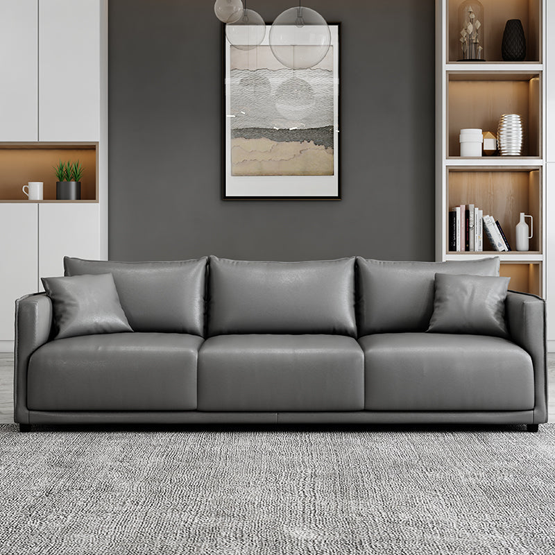 Minimaliste canapé en cuir faux à 3 places canapé arrière en vrac