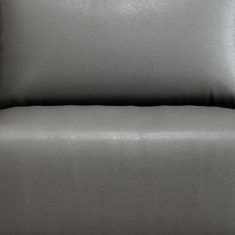 Divano in pelle finta a 3 posti minimalista di divano posteriore sciolto