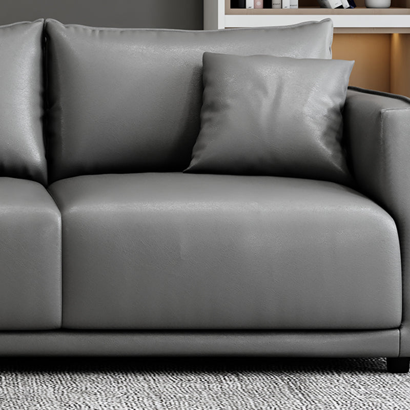 Minimaliste canapé en cuir faux à 3 places canapé arrière en vrac