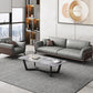 Modern Style Gray Leather Sofa Flared Arm Loose Back Sofa with Pillows Clearhalo 'furn' 'furn_sofas' 'Furniture' 'Living Room Furniture' 'Sofa' 'sofas' 6692745