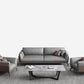 Modern Style Gray Leather Sofa Flared Arm Loose Back Sofa with Pillows Clearhalo 'furn' 'furn_sofas' 'Furniture' 'Living Room Furniture' 'Sofa' 'sofas' 6692753