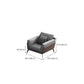 Modern Style Gray Leather Sofa Flared Arm Loose Back Sofa with Pillows Clearhalo 'furn' 'furn_sofas' 'Furniture' 'Living Room Furniture' 'Sofa' 'sofas' 6692754