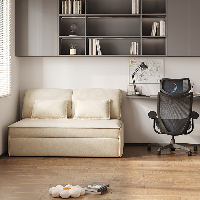 32 "幅のスカンジナビアの布団ソファベッドレザーホワイト布団スリーパーソファストロージなし