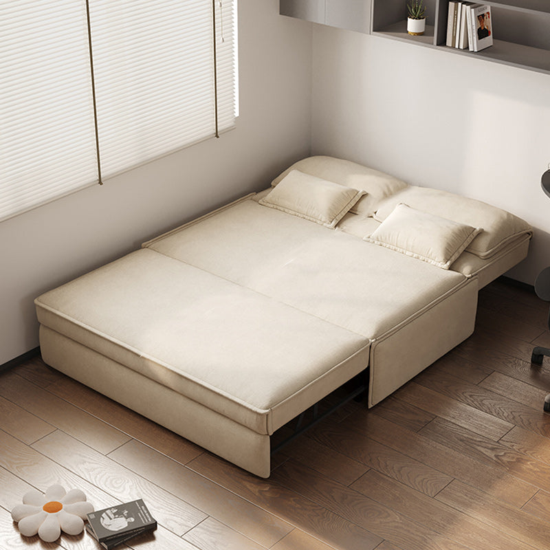32 "幅のスカンジナビアの布団ソファベッドレザーホワイト布団スリーパーソファストロージなし