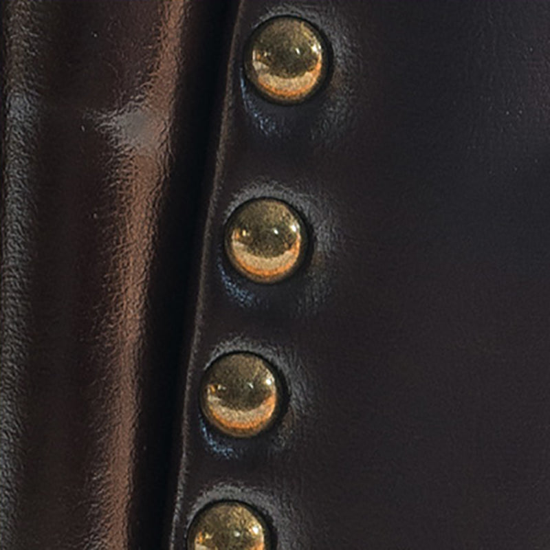 Traditional Living Room Brown Sofa 4-seat Genuine Leather Seating