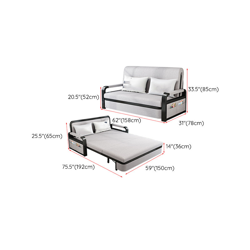 30" Wide Contemporary Futon Sofa Bed Cushion Back Futon Sleeper Sofa Clearhalo 'furn' 'furn_futons' 'Furniture' 'Futons & Daybeds' 'Futons' 'Living Room Furniture' 6692933