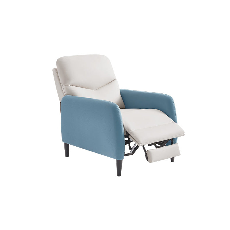 Lumbar Support Recliner Chair Solid Color Standard Recliner with Footrest