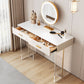 Contemporary Vanity Dressing Table with Stone Top and Acrylic Base