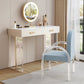 Contemporary Vanity Dressing Table with Stone Top and Acrylic Base