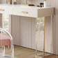 Contemporary Vanity Dressing Table with Stone Top and Acrylic Base