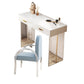 Contemporary Vanity Dressing Table with Stone Top and Acrylic Base