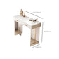 Contemporary Vanity Dressing Table with Stone Top and Acrylic Base
