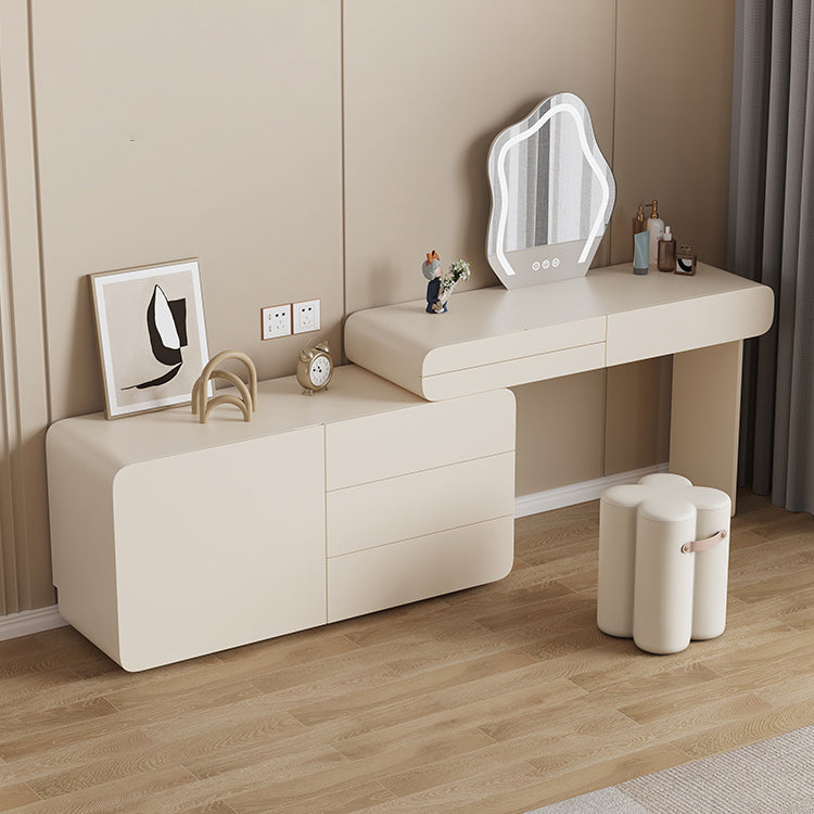 15,75 "MAQUE-UP Vanité de maquillage blanc Table de bureau de vanité avec 6 tiroirs