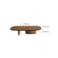 17"H Moderner Couchtisch Schwarzer Couchtisch aus massivem Holz